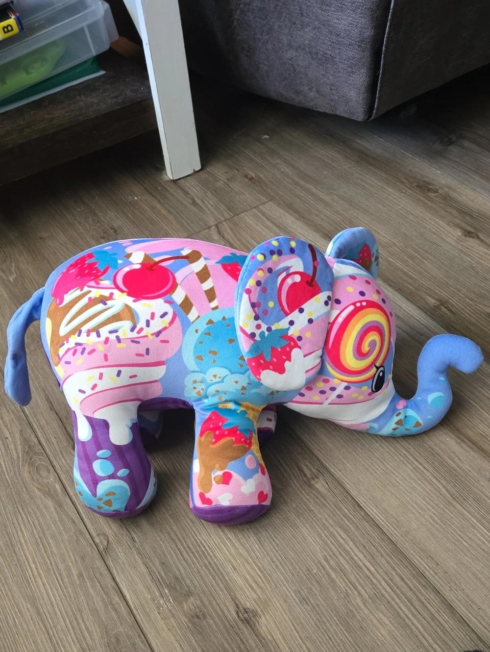 Pop Art Soft Elephant Sweet Treat Themed Stuffed Animal
